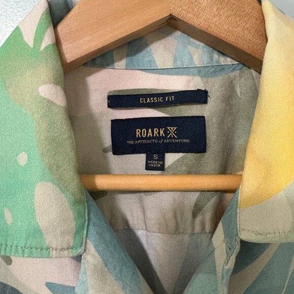 Roark Gonzo de Palmas Short Sleeve Button Down Shirt Small Colorful Cotton - Picture 10 of 14